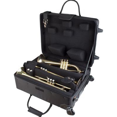 Protec Double Horn Case w/ Wheels- IPAC